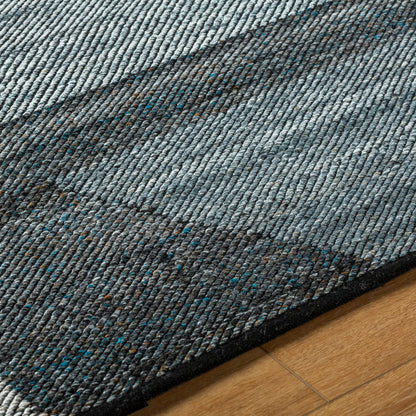 Jocelyn Rug - 484364 by Livabliss in grey, metallic - silver, slate blue, nickel, charcoal. Made from recycled pet yarn in a unique style.