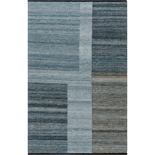 Jocelyn Rug - 484382 by Livabliss in grey, medium grey, dark grey, metallic - silver, sage. Made from recycled pet yarn in a unique style.