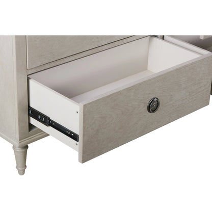 Zest 6 Drawer Dresser by Zest in brown and greige. Made from rubberwood, oak veneer in a modern style.