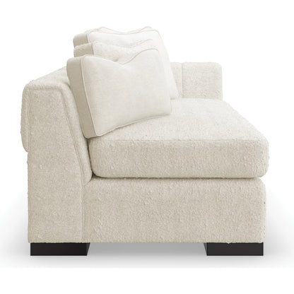 Edge Raf Loveseat by Caracole in satin ebony. Made from birch in a modern style.