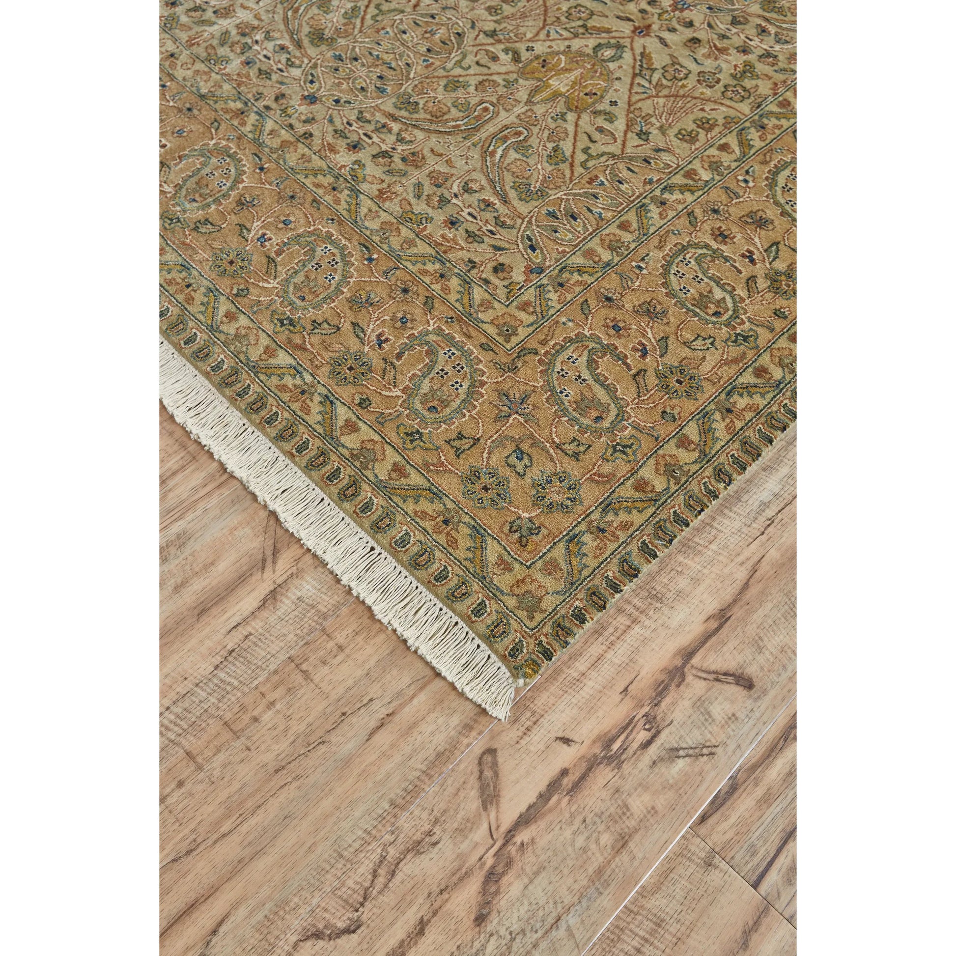 Spohia Rug - 6598F by Feizy in ivory, green. Made from silk, wool in a unique style.