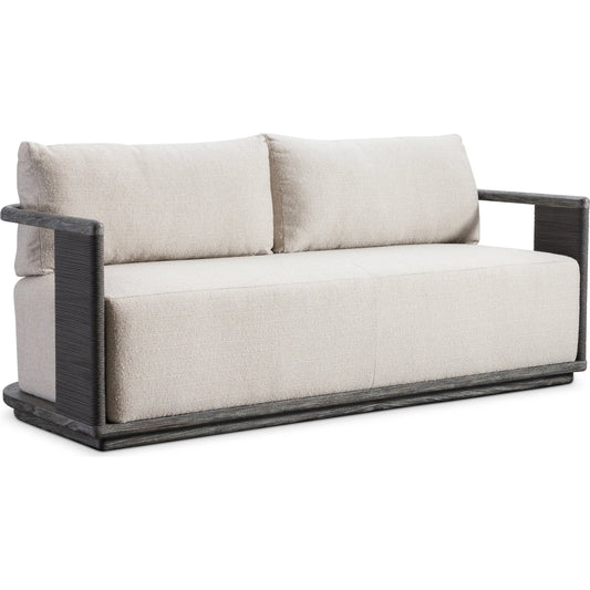 Andros Outdoor Sofa by Bernhardt in beige, brown. Made from fabric, wood in a unique style.