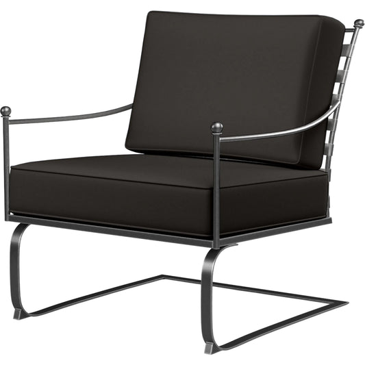 Provence Outdoor Club Rocker by Sunset West. Made from wrought iron in a modern style.
