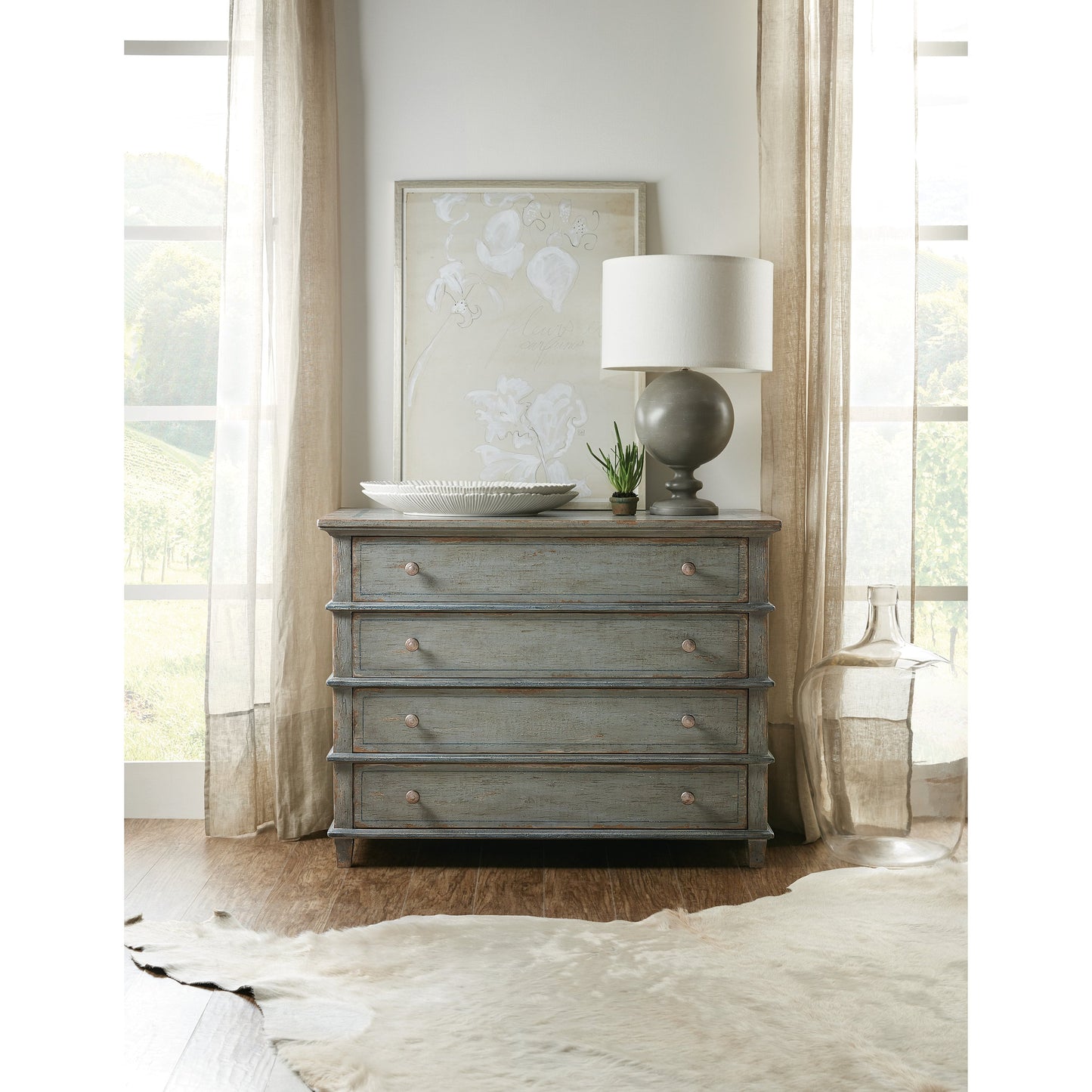 002 SI-1748229 | Lifestyle | Costiere Chest by Hooker Furniture in normandy. Made from oak veneers with solid-wood edge top in a eclectic & global style.