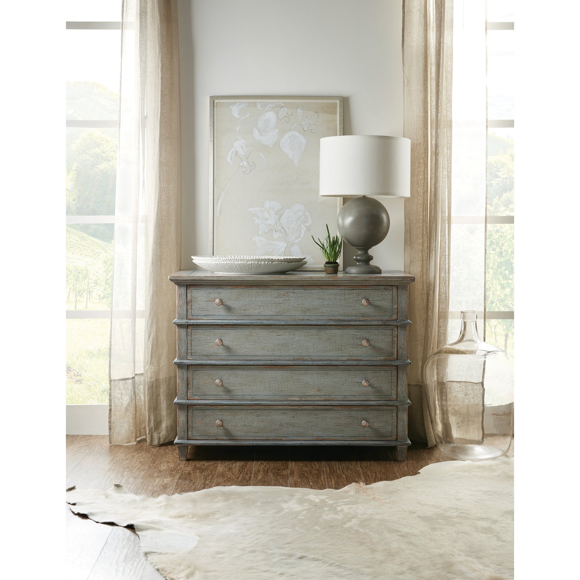 Costiere Chest by Hooker Furniture in normandy. Made from oak veneers with solid-wood edge top in a eclectic & global style.