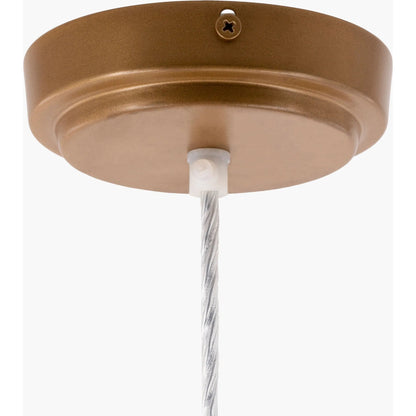 Jazlyn Ceiling Light - 24860 by Surya in gold, white, translucent and powder coated. Made from cotton, fabric, metal in a modern style.