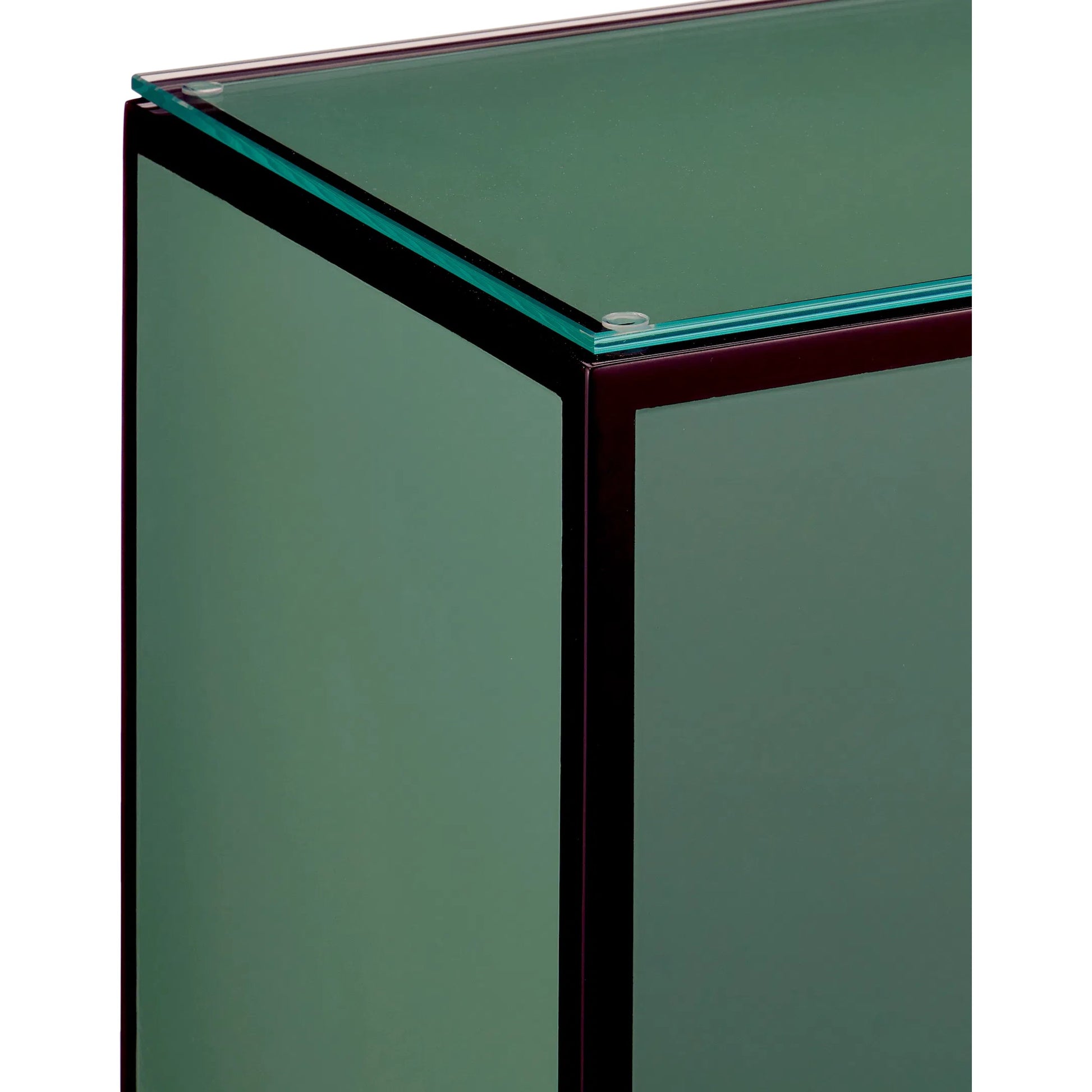 Lacquer Side Table by Currey and Company. Made from engineered wood, glass in a eclectic & global style.
