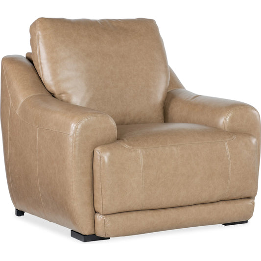 Wayward Power Recliner with Power Headrest by Hooker Furniture in brown and dark wood. Made from unique in a unique style.