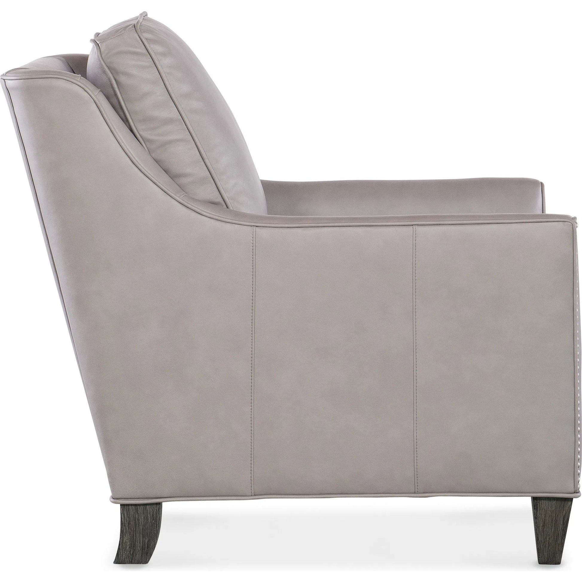 Christopher Stationary Chair by Bradington-Young by Hooker Furniture in stone. Made from leather in a unique style.