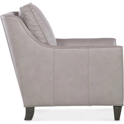 Christopher Stationary Chair by Bradington-Young by Hooker Furniture in stone. Made from leather in a unique style.
