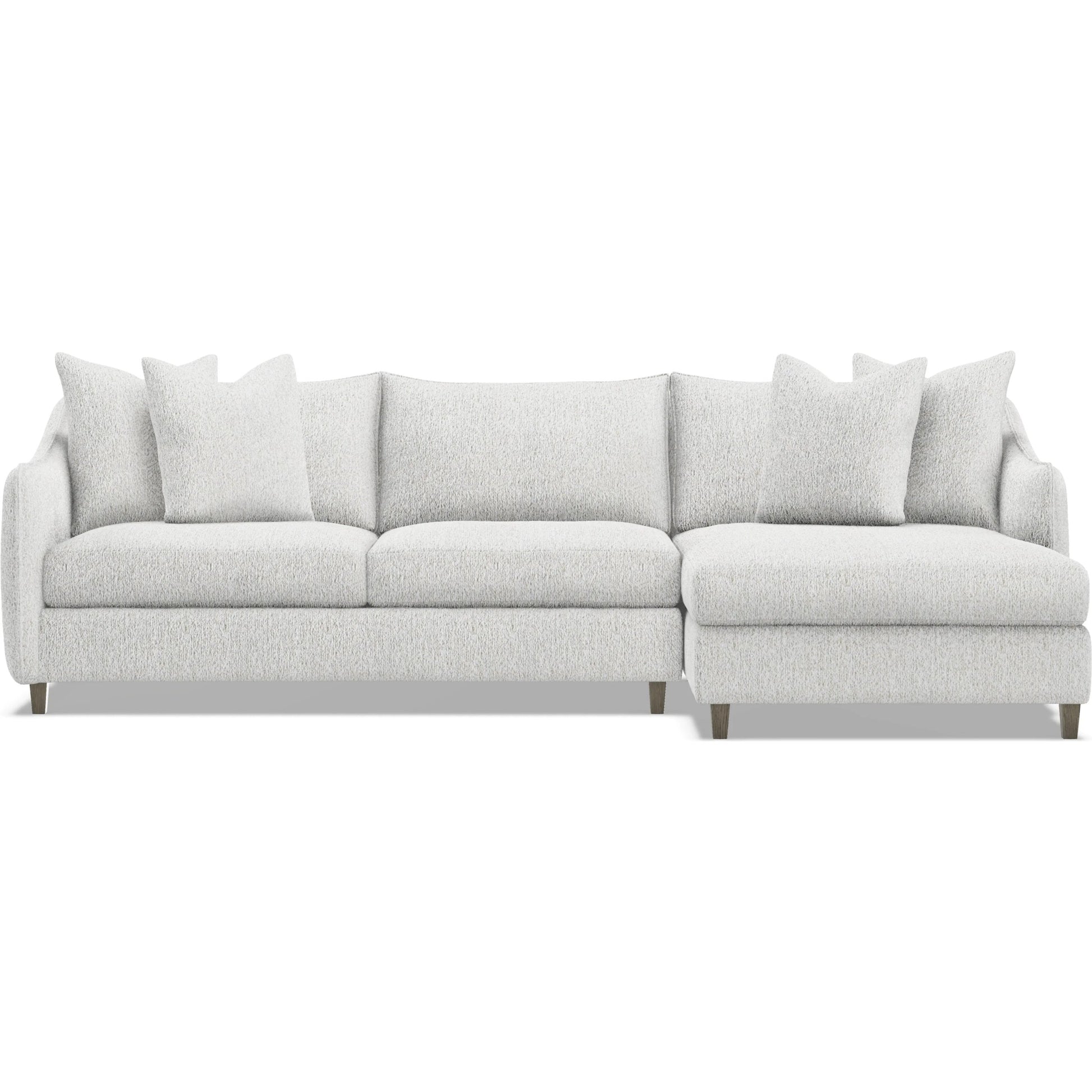 Joli 2-Piece Fabric Sectional by Bernhardt in wdf, 789 portobello. Made from unique in a unique style.