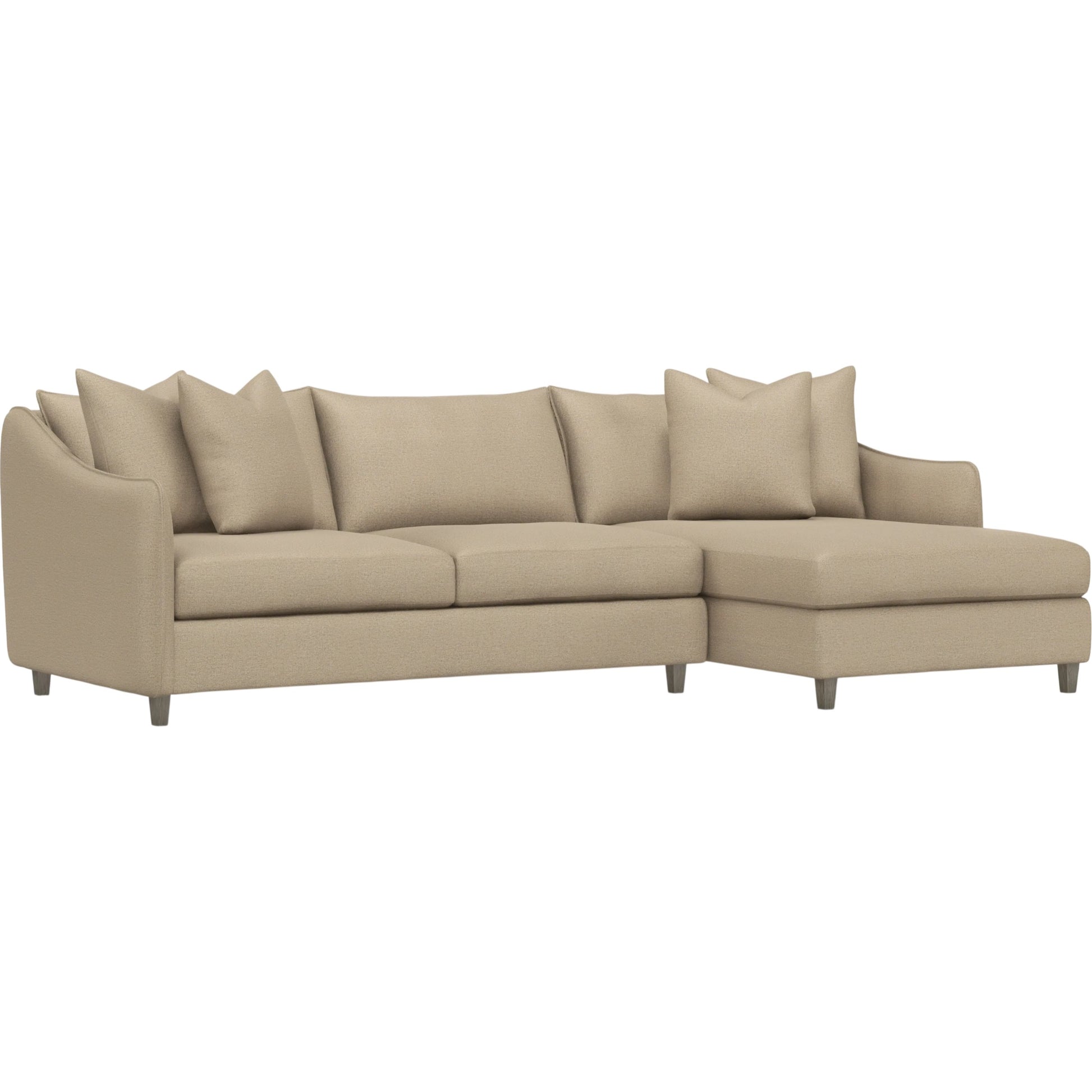 Joli 2-Piece Fabric Sectional by Bernhardt in wdf, 789 portobello. Made from unique in a unique style.