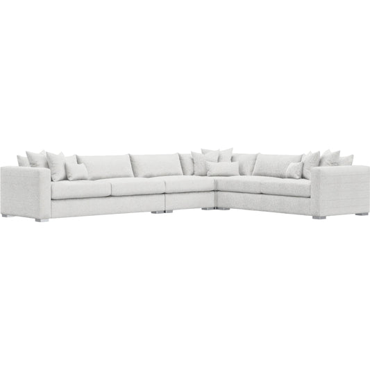 Helena 4-Piece Fabric Sectional by Bernhardt in stainless steel. Made from unique in a unique style.