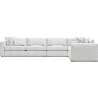Helena 4-Piece Fabric Sectional by Bernhardt in stainless steel. Made from unique in a unique style.