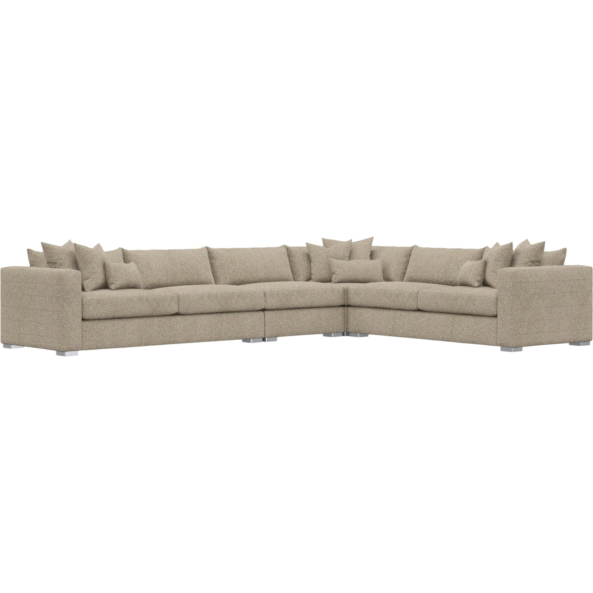 Helena 4-Piece Fabric Sectional by Bernhardt in stainless steel. Made from unique in a unique style.