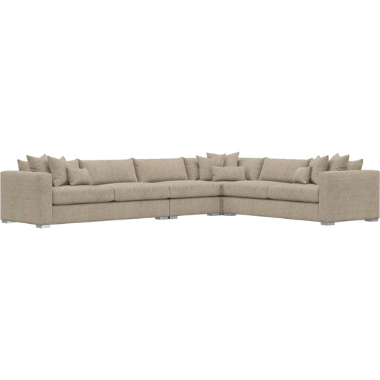 Helena 4-Piece Fabric Sectional by Bernhardt in stainless steel. Made from unique in a unique style.
