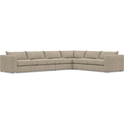 Helena 4-Piece Fabric Sectional by Bernhardt in stainless steel. Made from unique in a unique style.