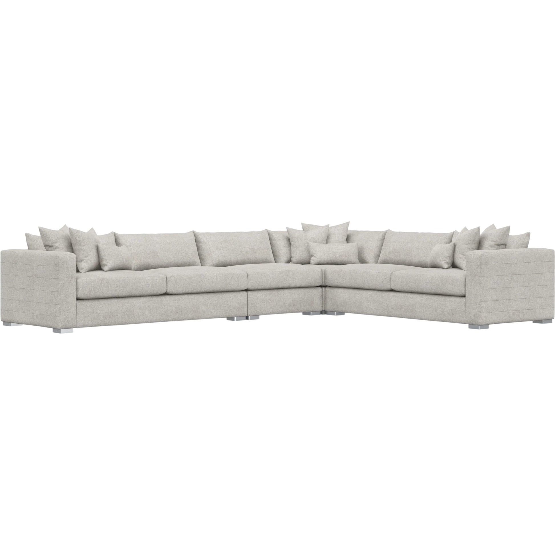 Helena 4-Piece Fabric Sectional by Bernhardt in stainless steel. Made from unique in a unique style.