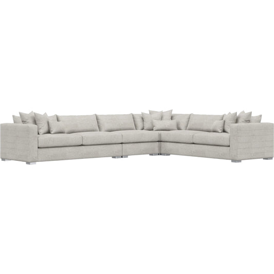 Helena 4-Piece Fabric Sectional by Bernhardt in stainless steel. Made from unique in a unique style.