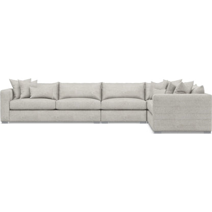 Helena 4-Piece Fabric Sectional by Bernhardt in stainless steel. Made from unique in a unique style.