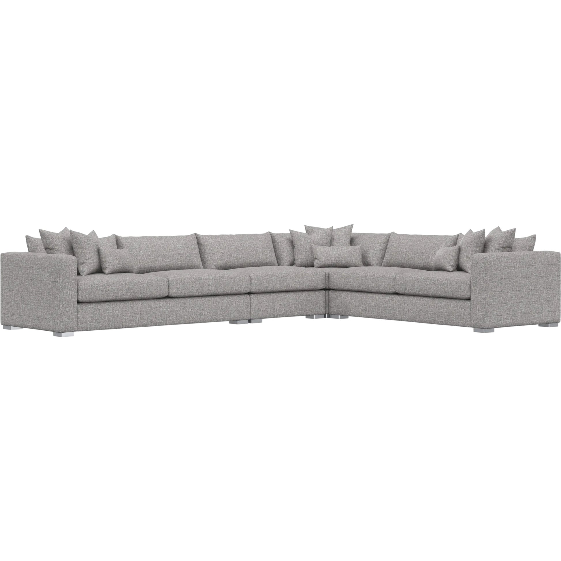 Helena 4-Piece Fabric Sectional by Bernhardt in stainless steel. Made from unique in a unique style.