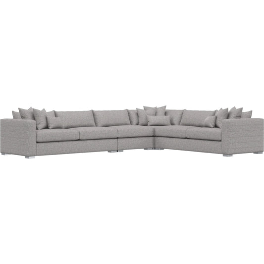 Helena 4-Piece Fabric Sectional by Bernhardt in stainless steel. Made from unique in a unique style.