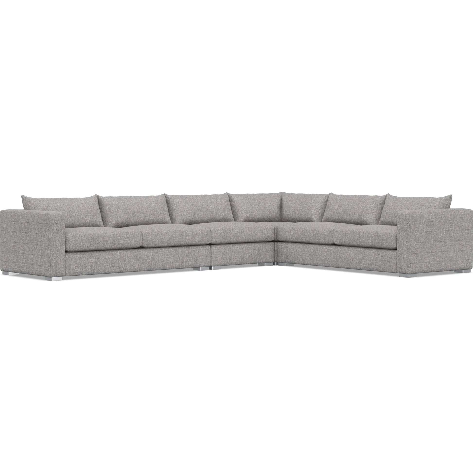 Helena 4-Piece Fabric Sectional by Bernhardt in stainless steel. Made from unique in a unique style.