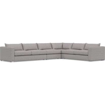 Helena 4-Piece Fabric Sectional by Bernhardt in stainless steel. Made from unique in a unique style.