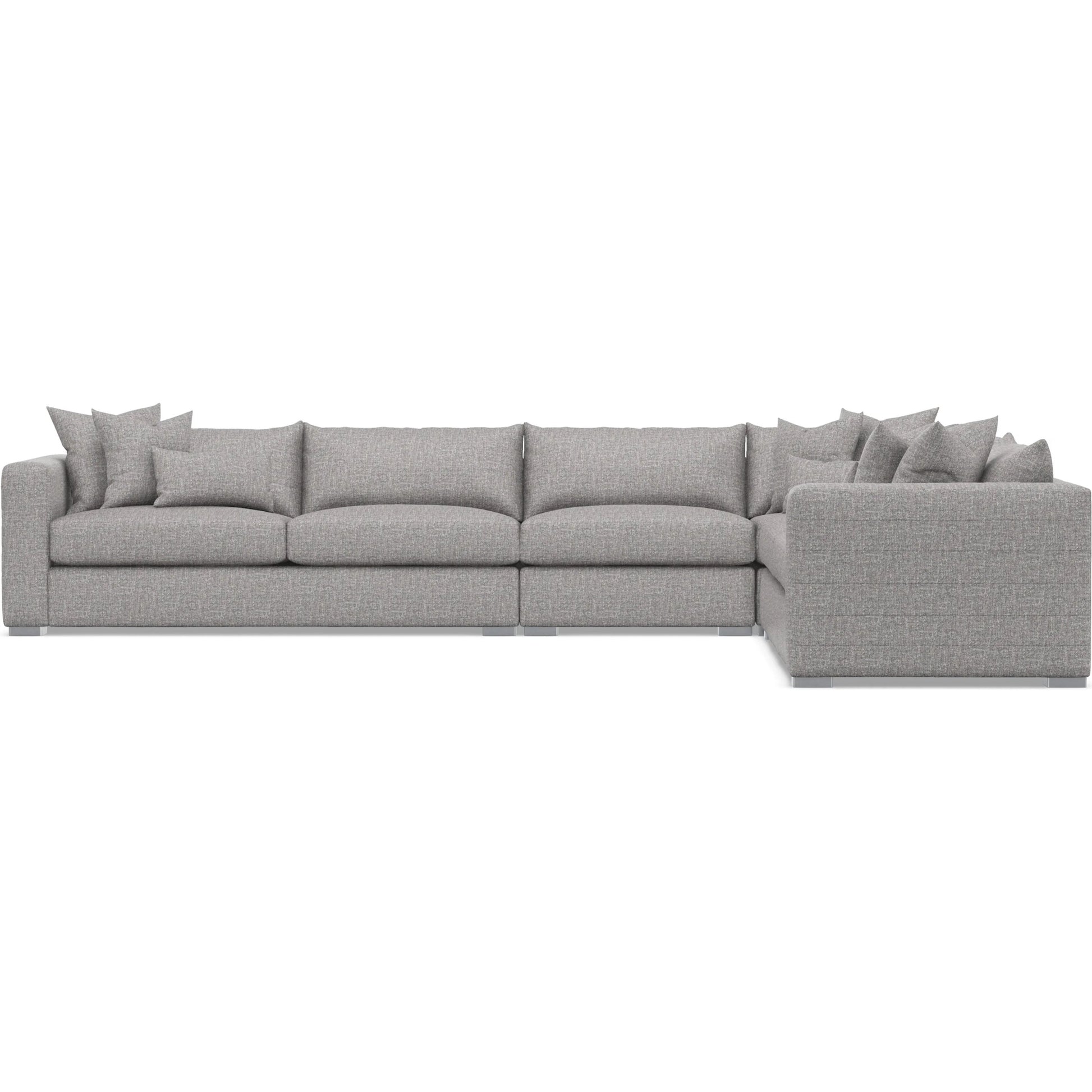 Helena 4-Piece Fabric Sectional by Bernhardt in stainless steel. Made from unique in a unique style.