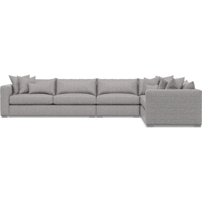 Helena 4-Piece Fabric Sectional by Bernhardt in stainless steel. Made from unique in a unique style.