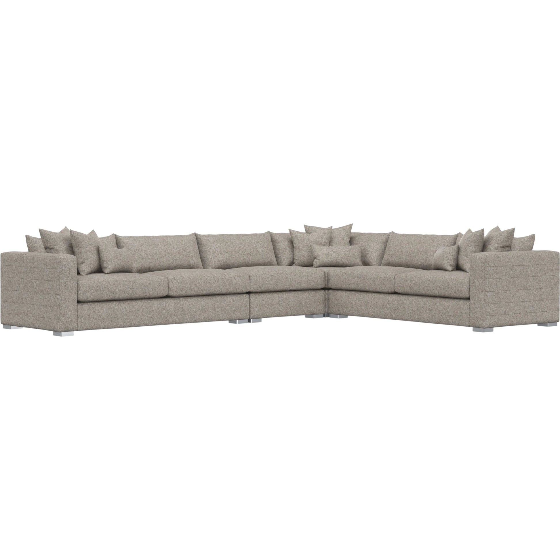 Helena 4-Piece Fabric Sectional by Bernhardt in stainless steel. Made from unique in a unique style.