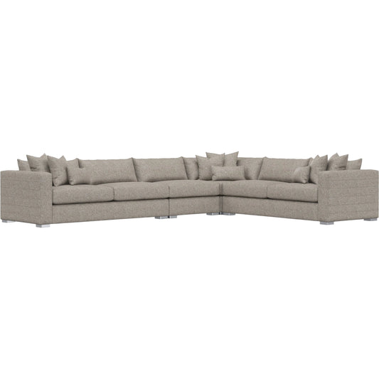 Helena 4-Piece Fabric Sectional by Bernhardt in stainless steel. Made from unique in a unique style.
