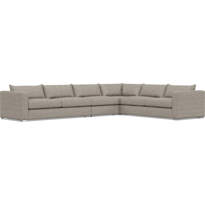 Helena 4-Piece Fabric Sectional by Bernhardt in stainless steel. Made from unique in a unique style.