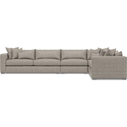 Helena 4-Piece Fabric Sectional by Bernhardt in stainless steel. Made from unique in a unique style.