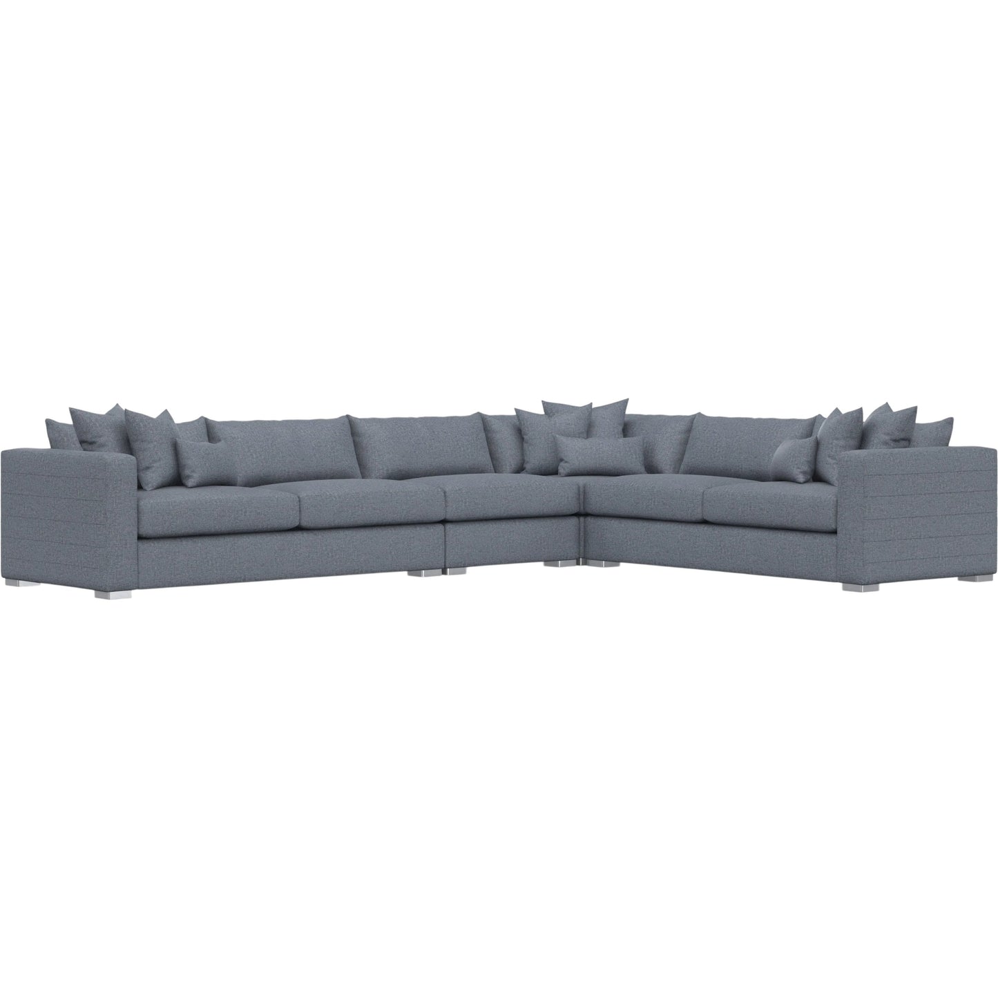 025 SI-2634444 | Primary Silo | Helena 4-Piece Fabric Sectional by Bernhardt in stainless steel. Made from unique in a unique style.