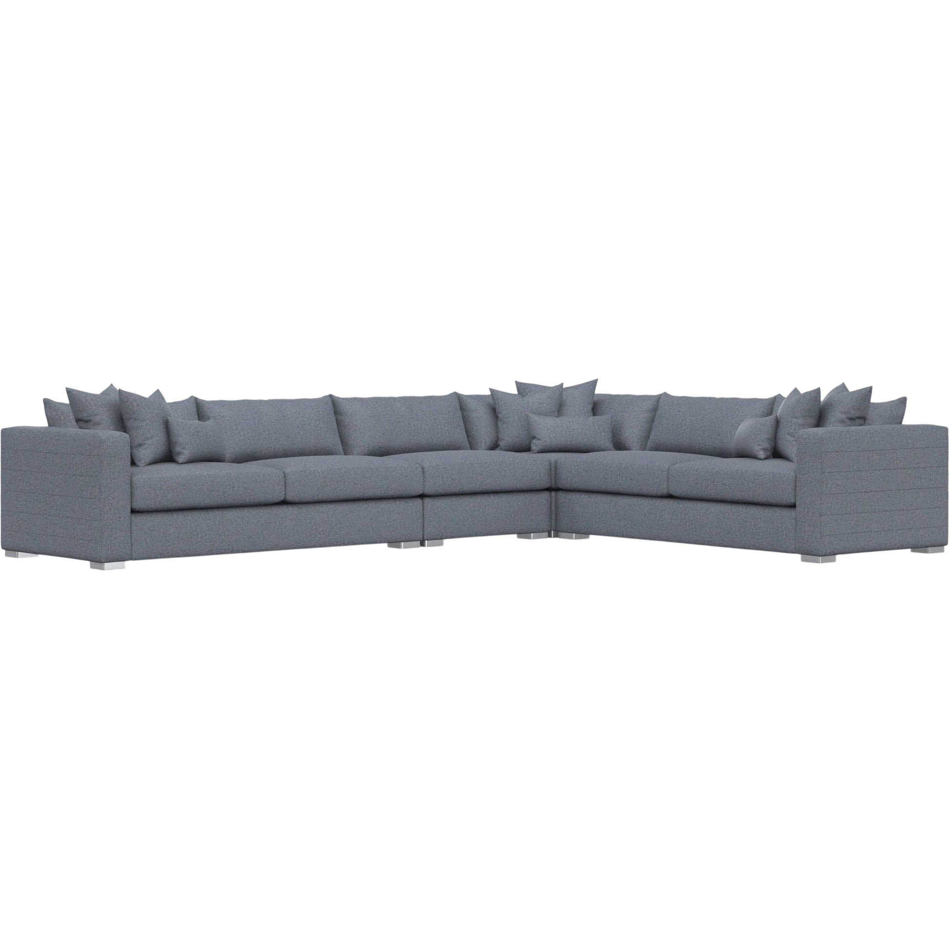 Helena 4-Piece Fabric Sectional by Bernhardt in stainless steel. Made from unique in a unique style.