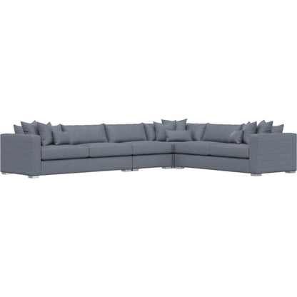 Helena 4-Piece Fabric Sectional by Bernhardt in stainless steel. Made from unique in a unique style.