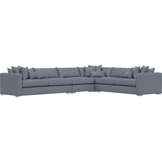 Helena 4-Piece Fabric Sectional by Bernhardt in stainless steel. Made from unique in a unique style.