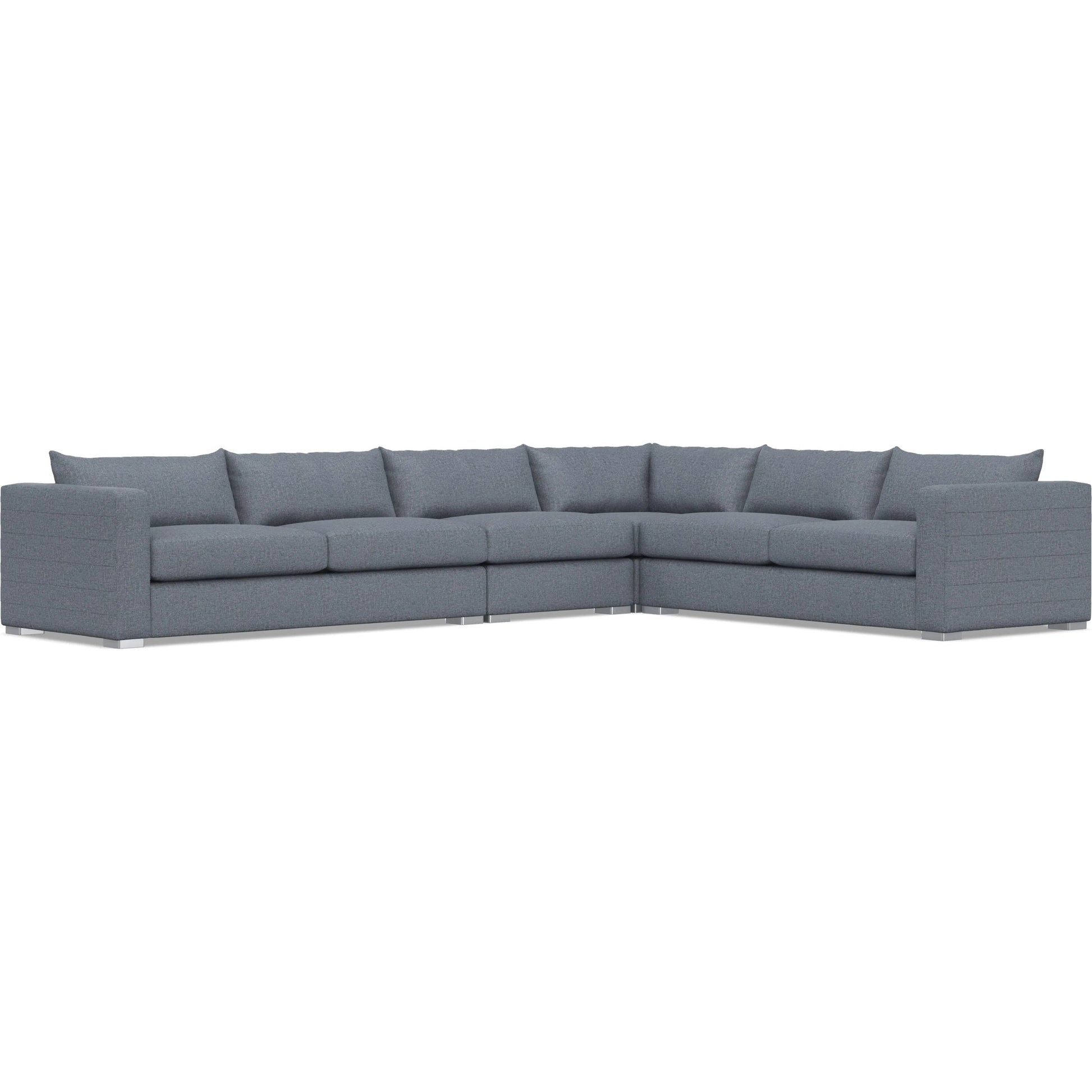 Helena 4-Piece Fabric Sectional by Bernhardt in stainless steel. Made from unique in a unique style.