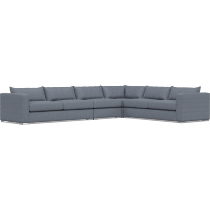 Helena 4-Piece Fabric Sectional by Bernhardt in stainless steel. Made from unique in a unique style.