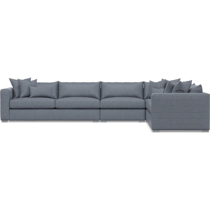 Helena 4-Piece Fabric Sectional by Bernhardt in stainless steel. Made from unique in a unique style.