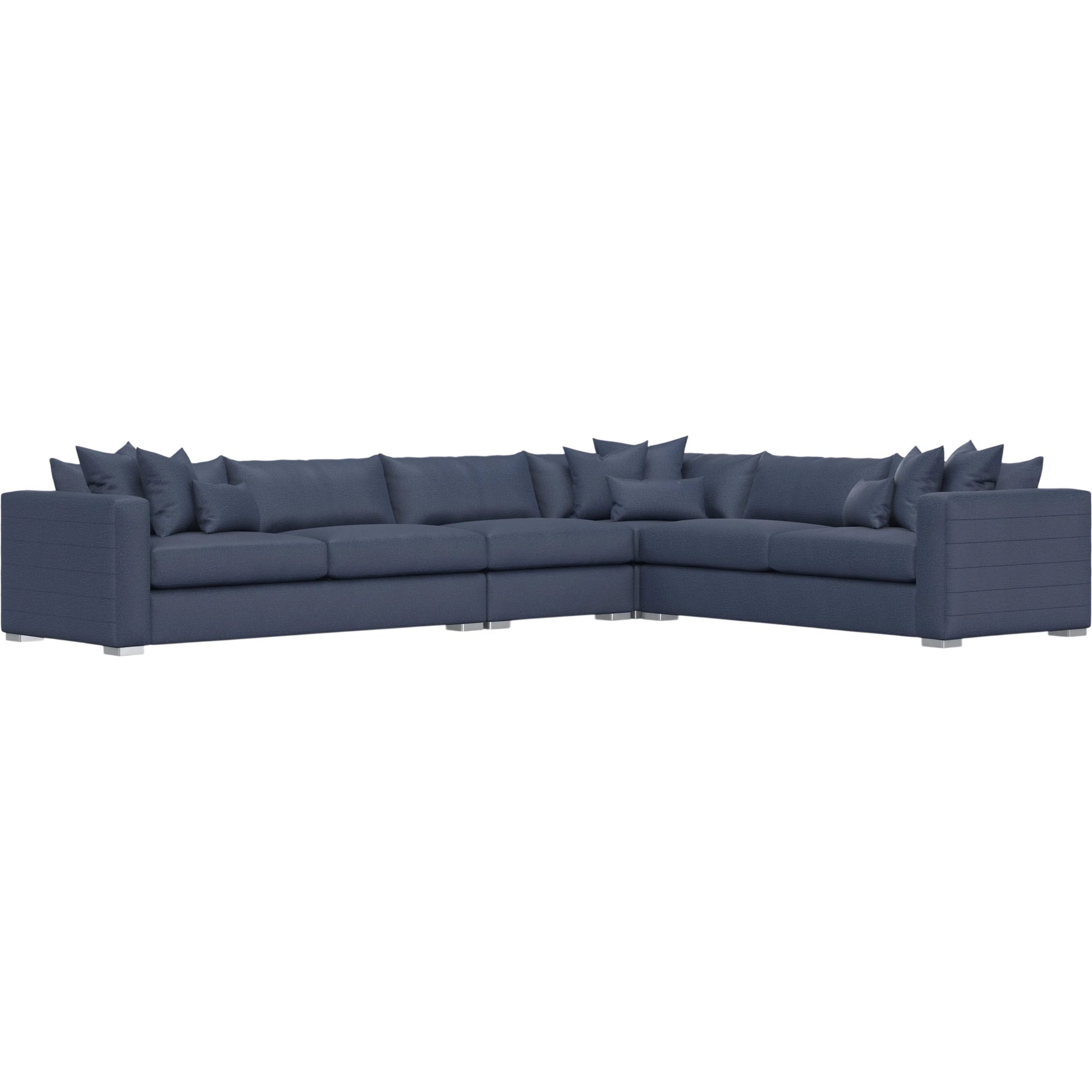 Helena 4-Piece Fabric Sectional by Bernhardt in stainless steel. Made from unique in a unique style.