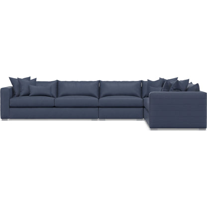 Helena 4-Piece Fabric Sectional by Bernhardt in stainless steel. Made from unique in a unique style.