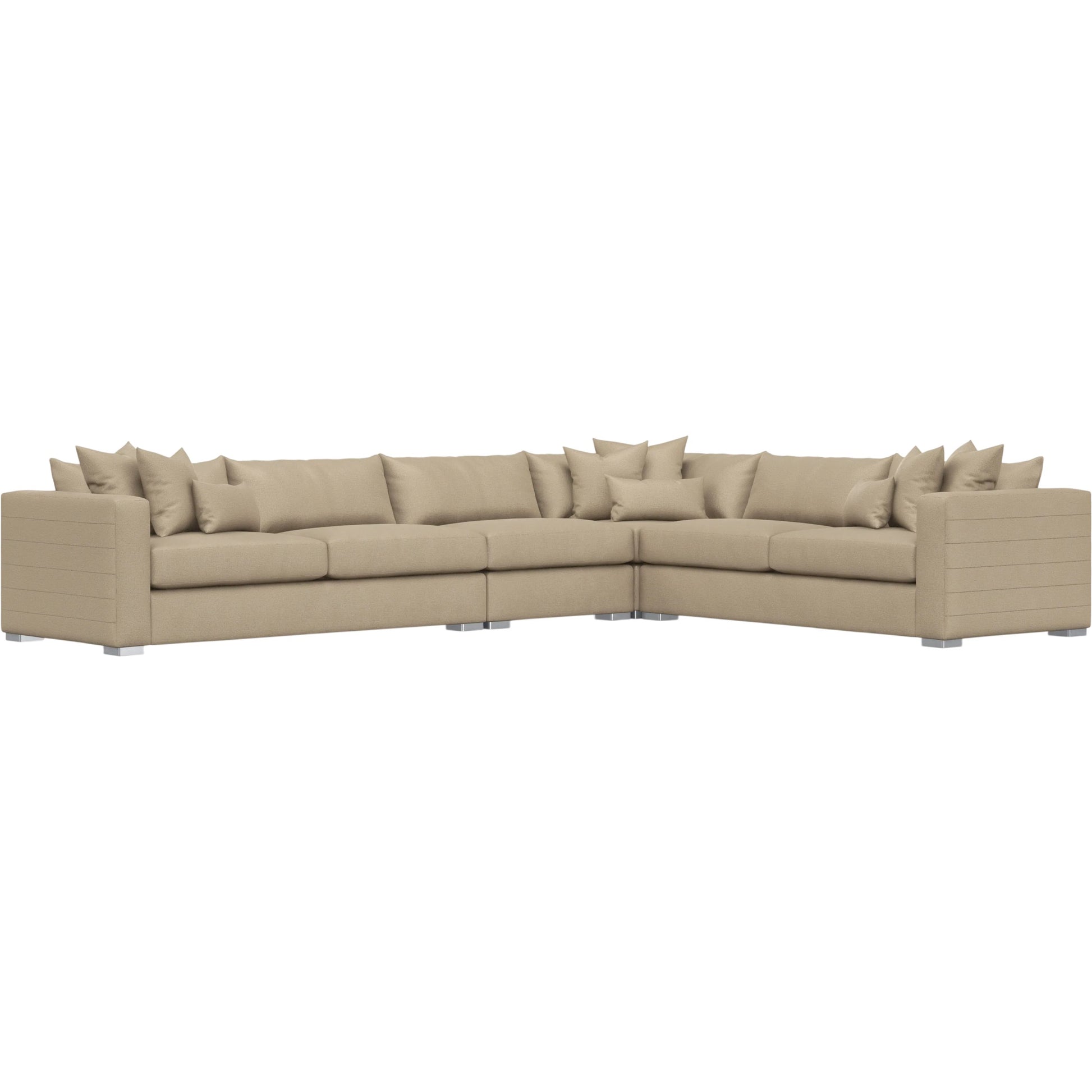 Helena 4-Piece Fabric Sectional by Bernhardt in stainless steel. Made from unique in a unique style.