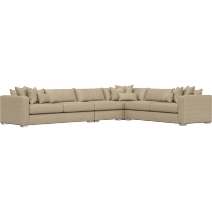 Helena 4-Piece Fabric Sectional by Bernhardt in stainless steel. Made from unique in a unique style.