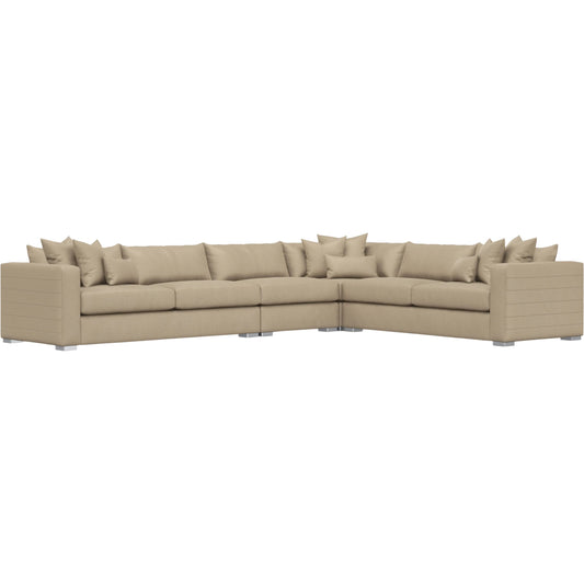 Helena 4-Piece Fabric Sectional by Bernhardt in stainless steel. Made from unique in a unique style.