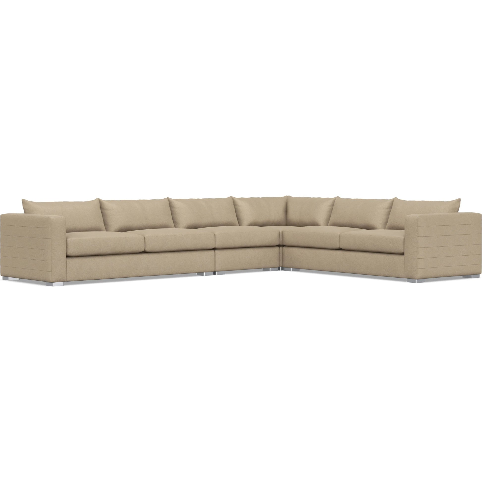 Helena 4-Piece Fabric Sectional by Bernhardt in stainless steel. Made from unique in a unique style.