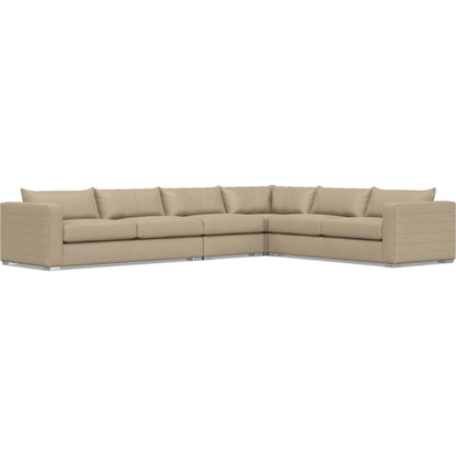 Helena 4-Piece Fabric Sectional by Bernhardt in stainless steel. Made from unique in a unique style.