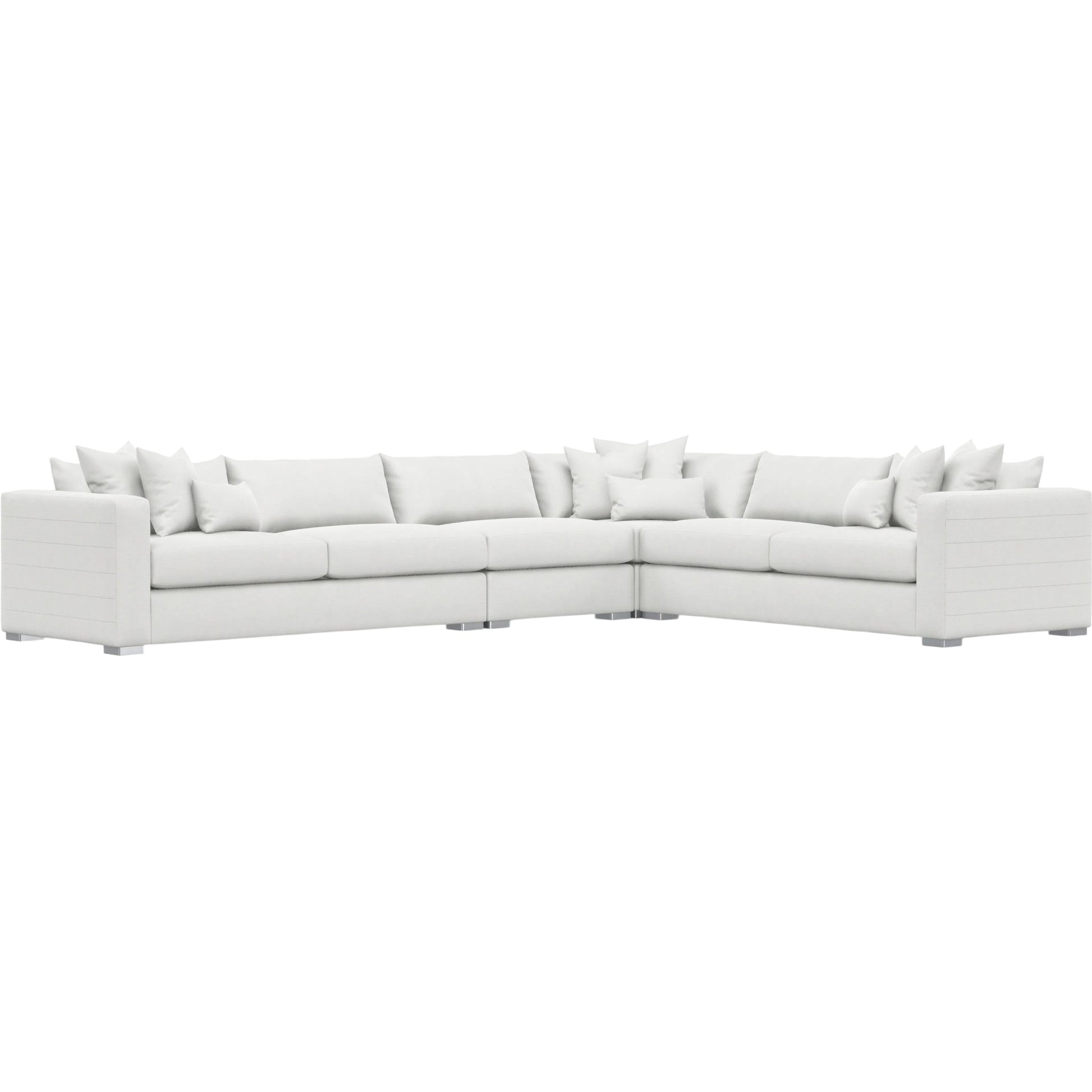 Helena 4-Piece Fabric Sectional by Bernhardt in stainless steel. Made from unique in a unique style.