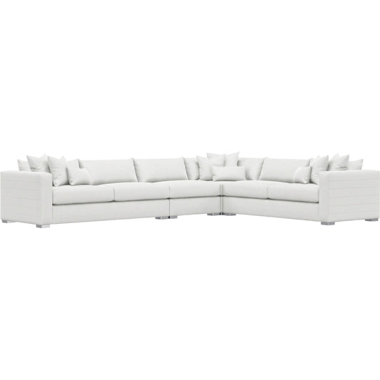 Helena 4-Piece Fabric Sectional by Bernhardt in stainless steel. Made from unique in a unique style.